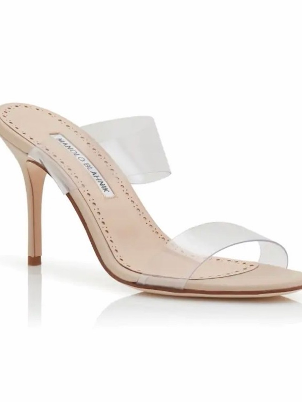 BNWT Manolo Blahnik Scolto PVC open toe mules size 37
